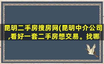 昆明二手房搜房网(昆明中介* ,看好一套二手房想交易。找哪家中介好。)